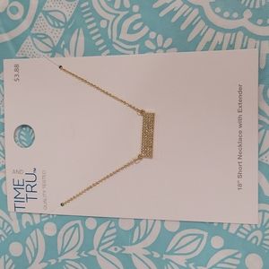 NWT TIME AND TRU DAINTY PAVE NECKLACE